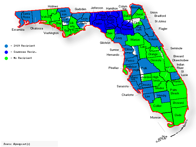 2019 CARES Recipient Map | Florida Farm Bureau