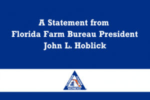 retirement, president hoblick, florida farm bureau 