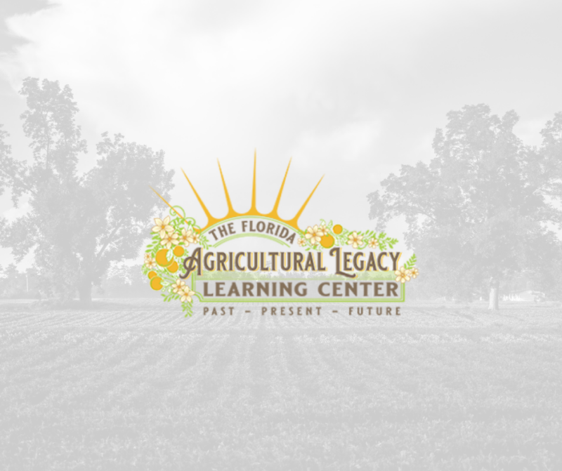 The Florida Agricultural Legacy Learning Center logo with sun rays, citrus fruit, and foliage.