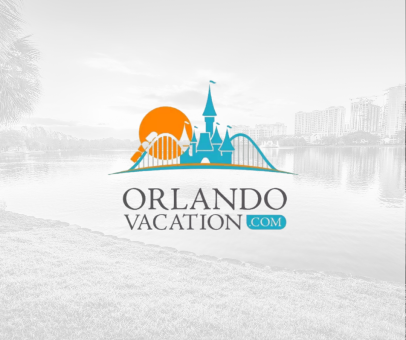 OrlandoVacation.com logo featuring a castle, roller coaster, and sun.