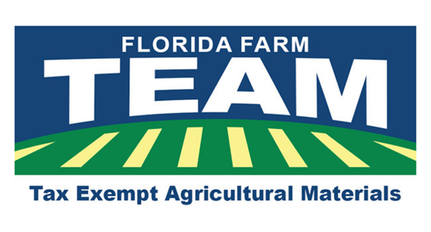 Florida Farm TEAM tax‑exempt agricultural materials card issued by the Florida Department of Agriculture and Consumer Services.