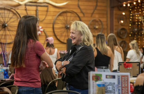 Women enjoying the Putnam-St. Johns County line dance fundraiser.