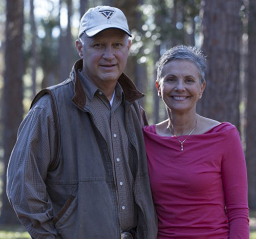 Lynetta and Ken Griner posed for a photo outdoors.